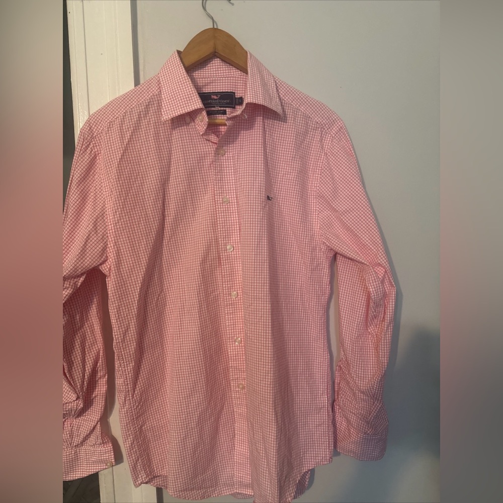 VINEYARD VINES  Classic Shirt Men Long Sleeve Whale Shirt Size Small